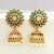 Gold cubic zirconia jhumkas