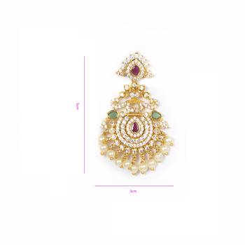 Gold emerald  jhumkas 3