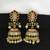 Gold emerald   jhumkas