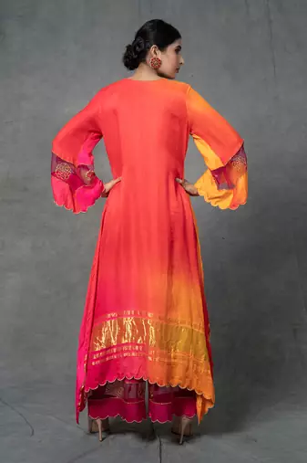 Multicolor Hand Embroidered Kurta Set