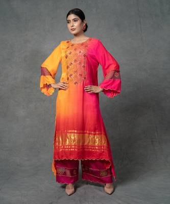 Multicolor Hand Embroidered Kurta Set 5