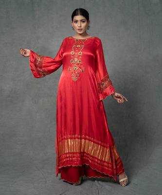 Multicolor Hand Embroidered Kurta Set 1