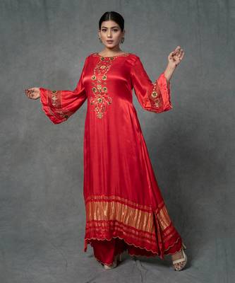 Multicolor Hand Embroidered Kurta Set 2