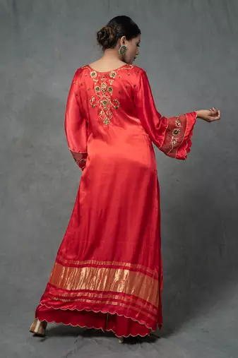 Multicolor Hand Embroidered Kurta Set