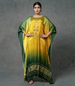 single piece hand embroidered kaftan set