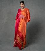 Multicolor Single Piece Hand Embroidered Kaftan Set
