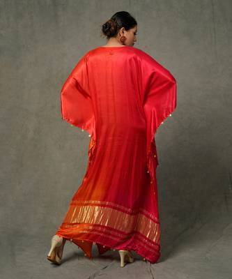 Multicolor Single Piece Hand Embroidered Kaftan Set 4