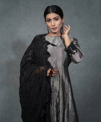 Silver Applique Work Sharara Set 5