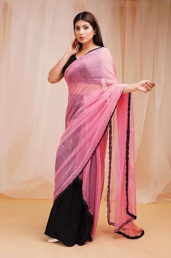 ROSE PINK READY TO WEAR SAREE