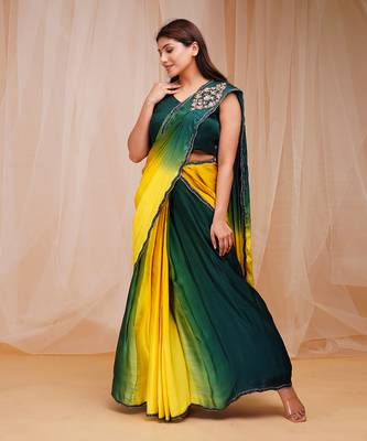 Multicolored READY TO WEAR SAREE 2