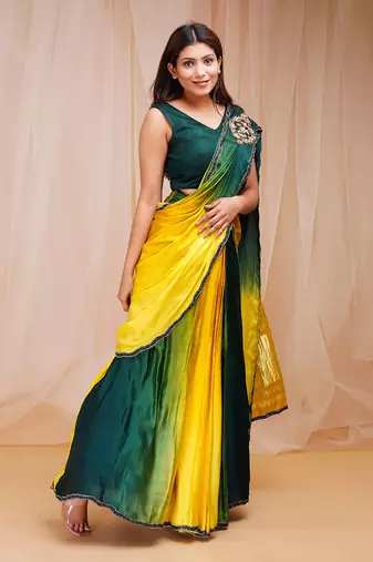 Multicolored READY TO WEAR SAREE