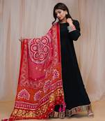 jet black anarkali