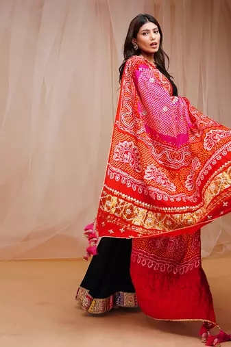 jet black anarkali