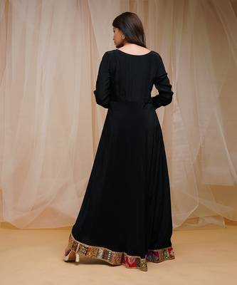 jet black anarkali 5