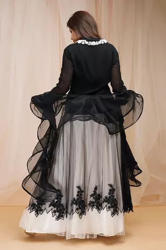 JET BLACK SKIRT SET