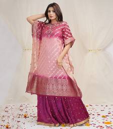 SHADING OF LEMONADE PINK AND MAGENTA PINKKAFTAAN