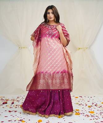 SHADING OF LEMONADE PINK AND MAGENTA PINKKAFTAAN 3