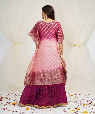 SHADING OF LEMONADE PINK AND MAGENTA PINKKAFTAAN 4