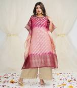 SHADING OF LEMONADE PINK AND MAGENTA PINKKAFTAAN