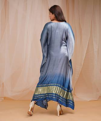 4D DYEING OF SAPPHIRE BLUE AND CORNFLOWER BLUEKAFTAAN 4