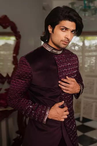 Puple Shad Indowestern
