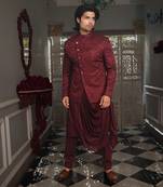 Red Wine Rish Indowestern Set