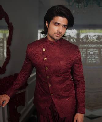 Red Wine Rish Indowestern Set 3