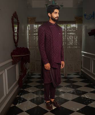 Purple Oshya Indowestern 1