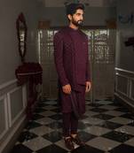 Purple Oshya Indowestern