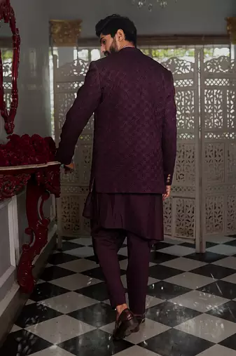 Purple Oshya Indowestern