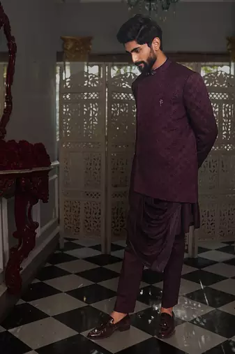 Purple Oshya Indowestern