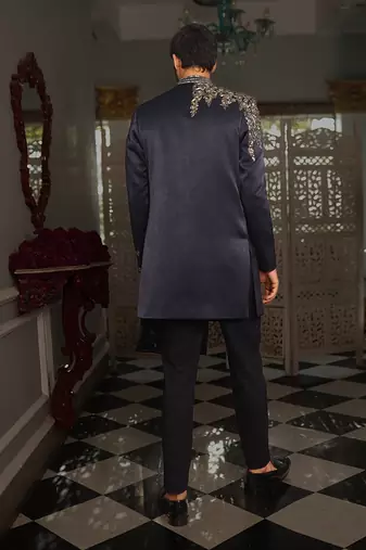 Blue Valmi Indowestern Set