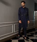 Blue Jataya Indowestern Set