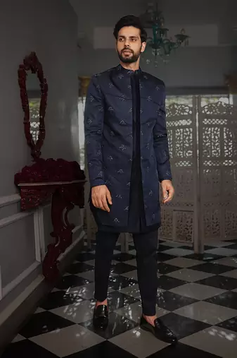 Blue Kriya Indowestern Set