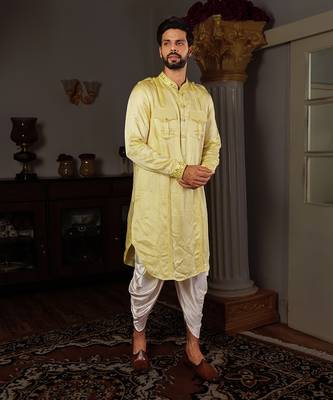 Yellow Dhaya Kurta Set 1