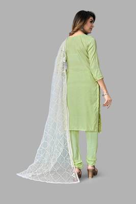 French Crepe Embroidery Unstitched Dress Material 2