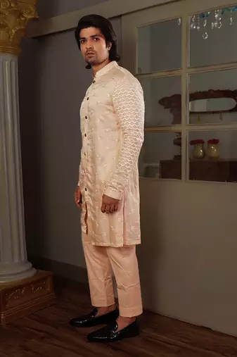 Peach Seri Kurta Set