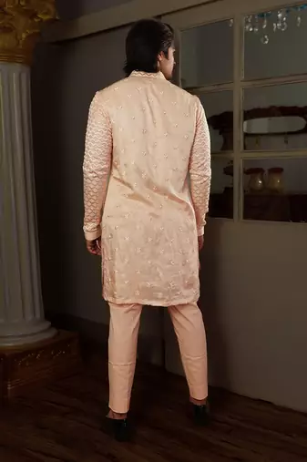 Peach Seri Kurta Set