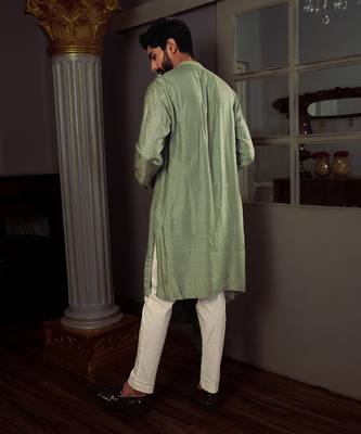 Green Trishti Kurta Set 3