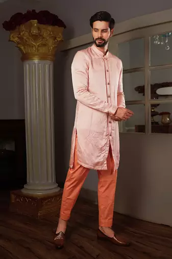 Peach Osha Kurta Set