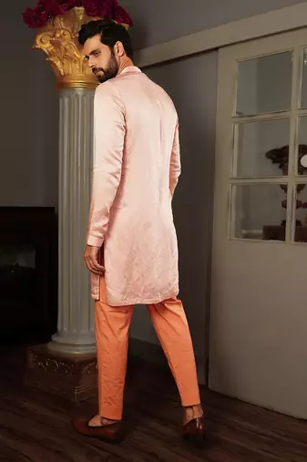 Peach Osha Kurta Set