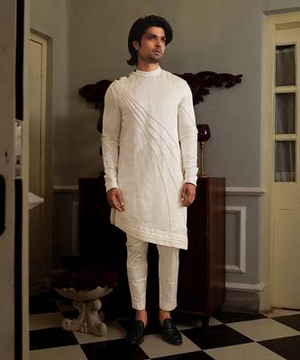 White Dhwaja Kurta Set 1
