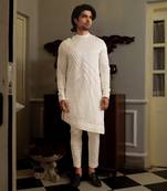 White Dhwaja Kurta Set