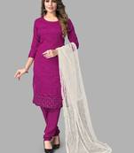 French Crepe Embroidery Unstitched Dress Material