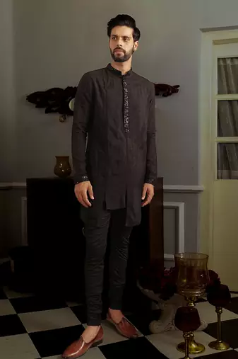 Black Rave Kurta Set