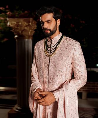 Pink Kush Sherwani Set 6