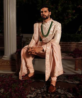 Rose Gold Rama Sherwani Set 6