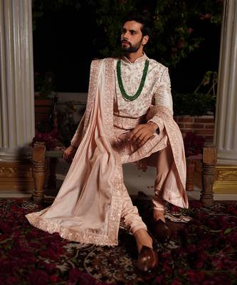 Rose Gold Rama Sherwani Set 7