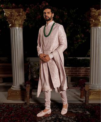 Lavender Bharata Sherwani Set 1
