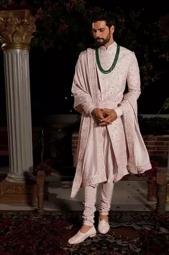 Lavender Bharata Sherwani Set